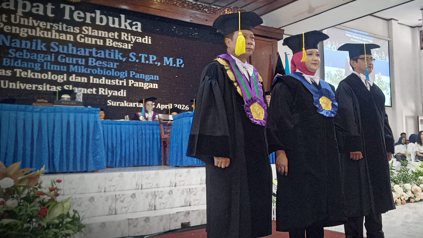 Unisri Kukuhkan Prof. Dr. Nanik Suhartatik, STP. MP Guru Besar ke 10 dan Pertama di  Fatipa