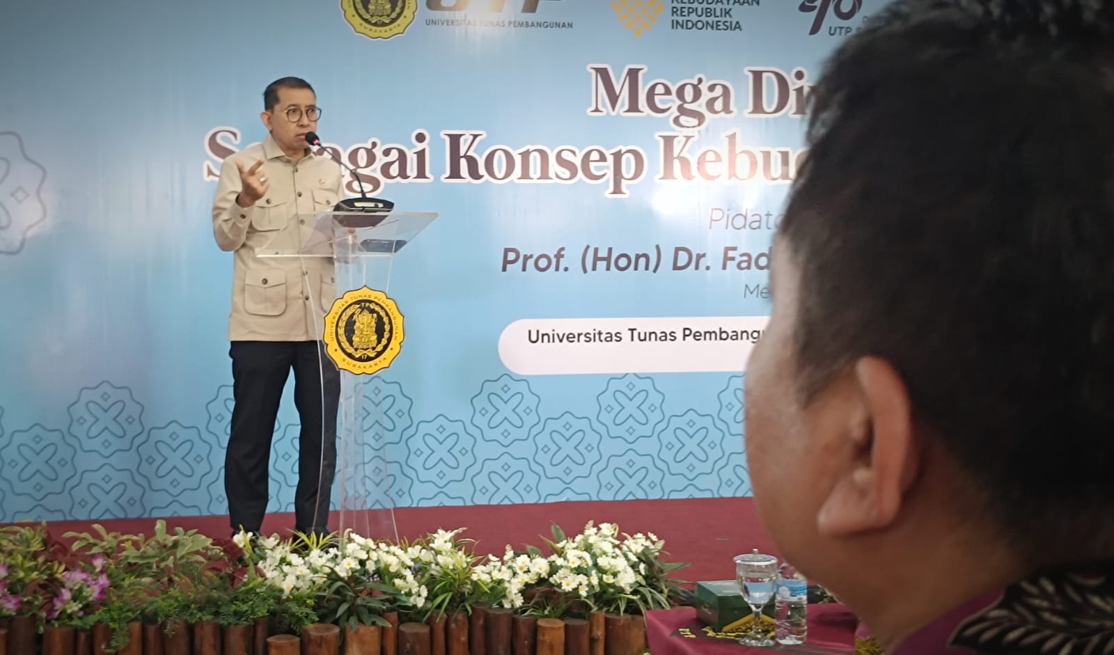 Fadli Zon: Dorong Sinergi Pelestarian Budaya dan Nilai Kebangsaan, Saat Hadiri Rangkaian Dies Natalis Universitas Tunas Pembangunan Surakarta