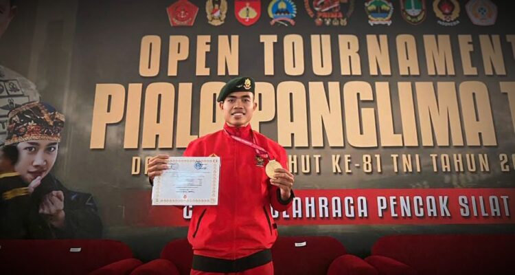 Prajurit Yonif 411/Pandawa Raih Juara I Pencak Silat Open Tournamen Piala Panglima TNI