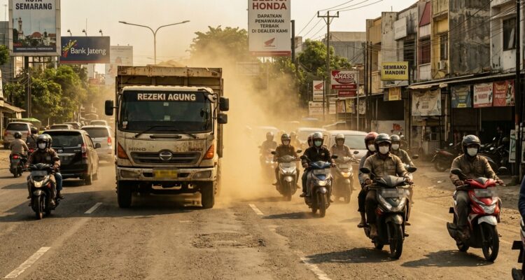 Ini Tips Berkendara Aman Saat Musim Kemarau dan Menghadapi Debu di Jalan